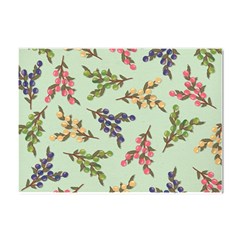 Berries Flowers Pattern Print Crystal Sticker (a4)