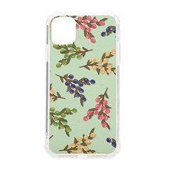 Berries Flowers Pattern Print Iphone 11 Tpu Uv Print Case