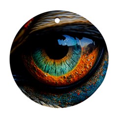 Eye Bird Feathers Vibrant Ornament (round) by Hannah976