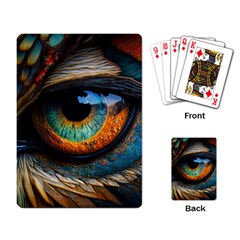 Eye Bird Feathers Vibrant Playing Cards Single Design (rectangle)