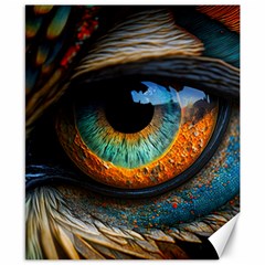 Eye Bird Feathers Vibrant Canvas 8  X 10  by Hannah976