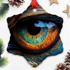 Eye Bird Feathers Vibrant Ornament (snowflake)