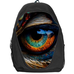 Eye Bird Feathers Vibrant Backpack Bag by Hannah976