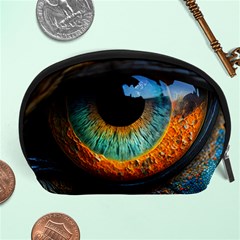 Eye Bird Feathers Vibrant Accessory Pouch (large) by Hannah976