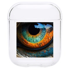 Eye Bird Feathers Vibrant Hard Pc Airpods 1/2 Case by Hannah976