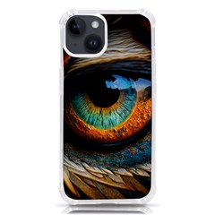 Eye Bird Feathers Vibrant Iphone 14 Tpu Uv Print Case by Hannah976