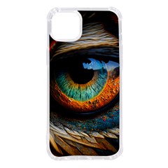 Eye Bird Feathers Vibrant Iphone 14 Plus Tpu Uv Print Case by Hannah976