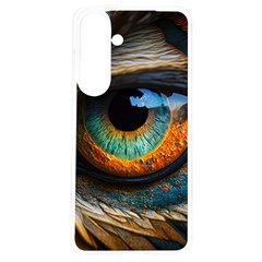 Eye Bird Feathers Vibrant Samsung Galaxy S24 6 2 Inch Tpu Uv Case by Hannah976