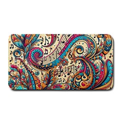 Paisley Print Musical Notes Medium Bar Mat by RiverRootz