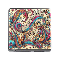 Paisley Print Musical Notes Memory Card Reader (square 5 Slot) by RiverRootz