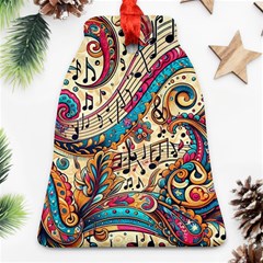 Paisley Print Musical Notes Ornament (bell)