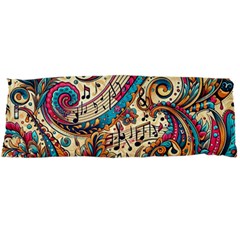 Paisley Print Musical Notes Body Pillow Case Dakimakura (two Sides) by RiverRootz