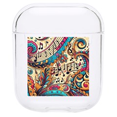 Paisley Print Musical Notes Hard Pc Airpods 1/2 Case by RiverRootz