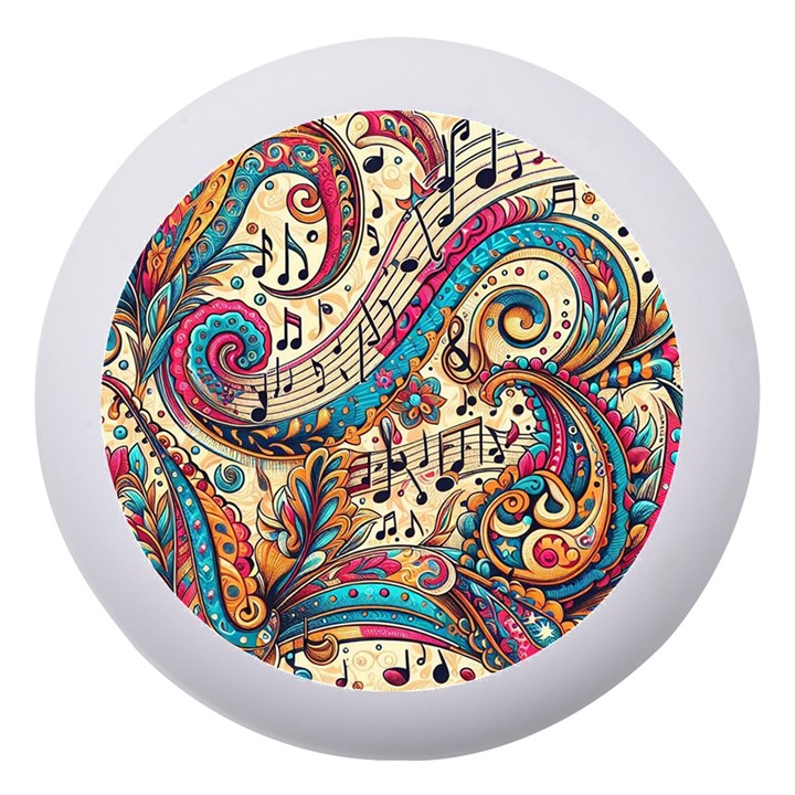 Paisley Print Musical Notes Dento Box with Mirror