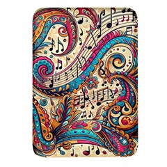 Paisley Print Musical Notes Rectangular Glass Fridge Magnet (4 Pack) by RiverRootz