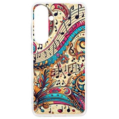 Paisley Print Musical Notes Samsung Galaxy S24 Ultra 6 9 Inch Tpu Uv Case