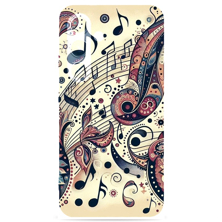 Paisley Print Musical Notes8 Samsung Galaxy S24 6.2 Inch Black TPU UV Case