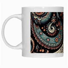 Paisley Print Musical Notes7 White Mug