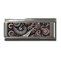 Paisley Print Musical Notes7 Superlink Italian Charm (9mm) by RiverRootz