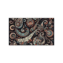 Paisley Print Musical Notes7 Sticker (rectangular) by RiverRootz