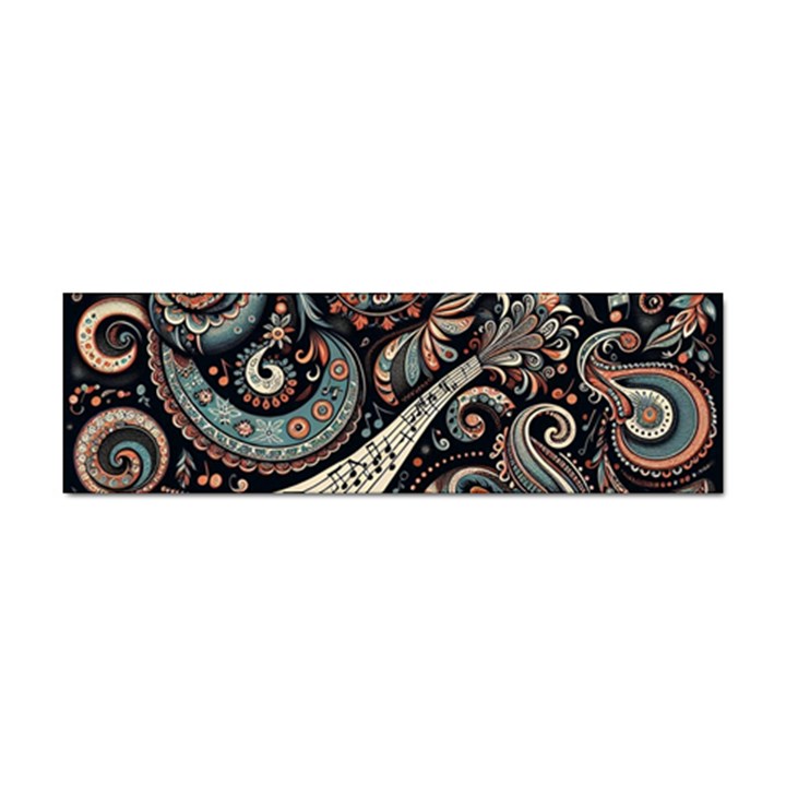 Paisley Print Musical Notes7 Sticker (Bumper)