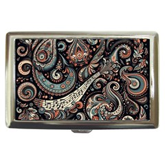 Paisley Print Musical Notes7 Cigarette Money Case by RiverRootz