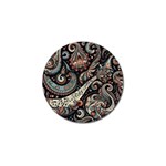 Paisley Print Musical Notes7 Golf Ball Marker Front