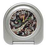 Paisley Print Musical Notes7 Travel Alarm Clock Front