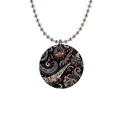 Paisley Print Musical Notes7 1  Button Necklace by RiverRootz