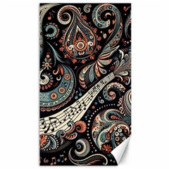 Paisley Print Musical Notes7 Canvas 40  X 72  by RiverRootz