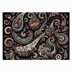 Paisley Print Musical Notes7 Large Glasses Cloth by RiverRootz