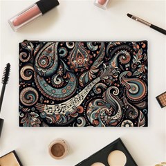 Paisley Print Musical Notes7 Cosmetic Bag (large) by RiverRootz