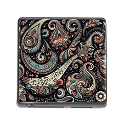 Paisley Print Musical Notes7 Memory Card Reader (square 5 Slot) by RiverRootz