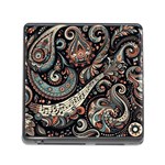 Paisley Print Musical Notes7 Memory Card Reader (Square 5 Slot) Front