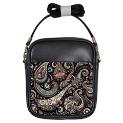 Paisley Print Musical Notes7 Girls Sling Bag by RiverRootz