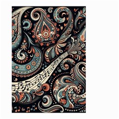 Paisley Print Musical Notes7 Small Garden Flag (two Sides) by RiverRootz