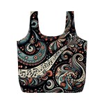 Paisley Print Musical Notes7 Full Print Recycle Bag (M) Front