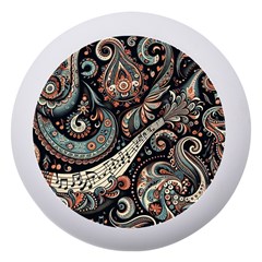 Paisley Print Musical Notes7 Dento Box With Mirror by RiverRootz