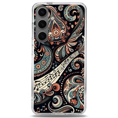 Paisley Print Musical Notes7 Samsung Galaxy S24 6 2 Inch Tpu Uv Case by RiverRootz