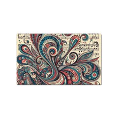 Paisley Print Musical Notes6 Sticker (rectangular) by RiverRootz