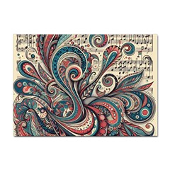 Paisley Print Musical Notes6 Sticker A4 (10 Pack)