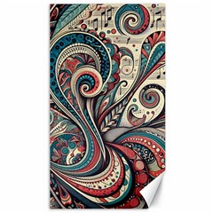 Paisley Print Musical Notes6 Canvas 40  X 72  by RiverRootz