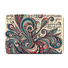 Paisley Print Musical Notes6 Small Doormat by RiverRootz