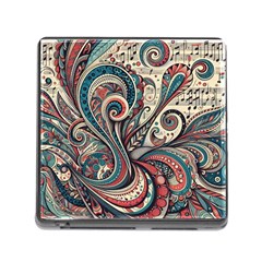 Paisley Print Musical Notes6 Memory Card Reader (square 5 Slot) by RiverRootz