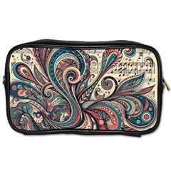 Paisley Print Musical Notes6 Toiletries Bag (two Sides) by RiverRootz