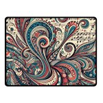 Paisley Print Musical Notes6 Fleece Blanket (Small) 50 x40  Blanket Front