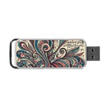 Paisley Print Musical Notes6 Portable USB Flash (Two Sides) Front