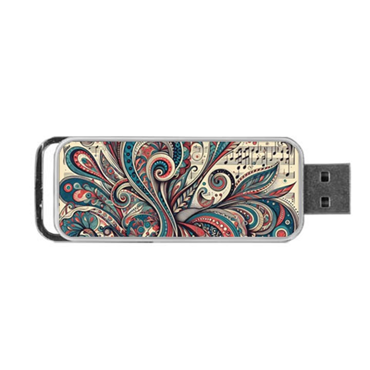 Paisley Print Musical Notes6 Portable USB Flash (Two Sides)