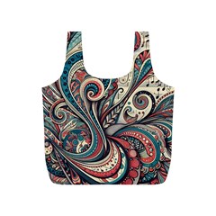 Paisley Print Musical Notes6 Full Print Recycle Bag (s) by RiverRootz