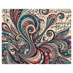 Paisley Print Musical Notes6 Two Sides Premium Plush Fleece Blanket (Teen Size) 60 x50  Blanket Front